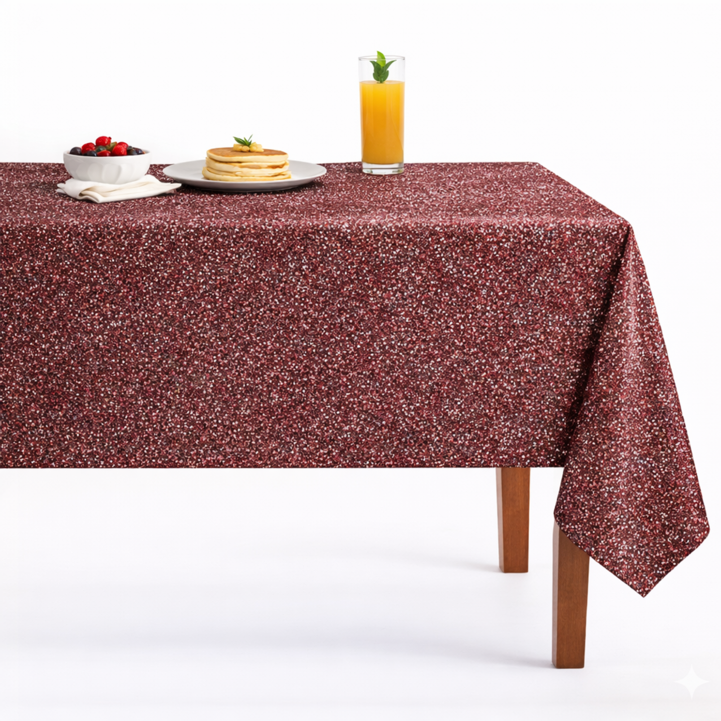 Metallic Jacquard Tablecloth-Red Beacon