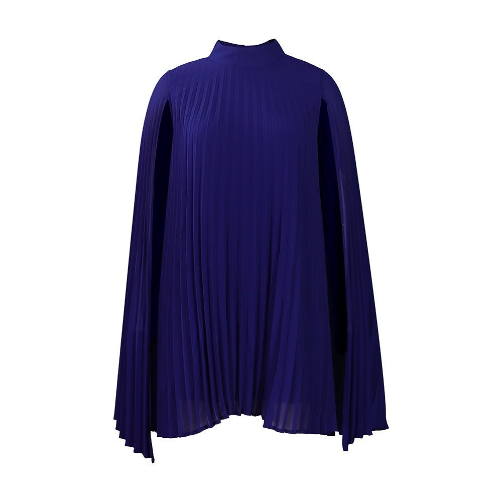 Women Clothing Graceful Fashionable Chiffon Pullover Cloak Batwing-Sleeved Large Size Dress