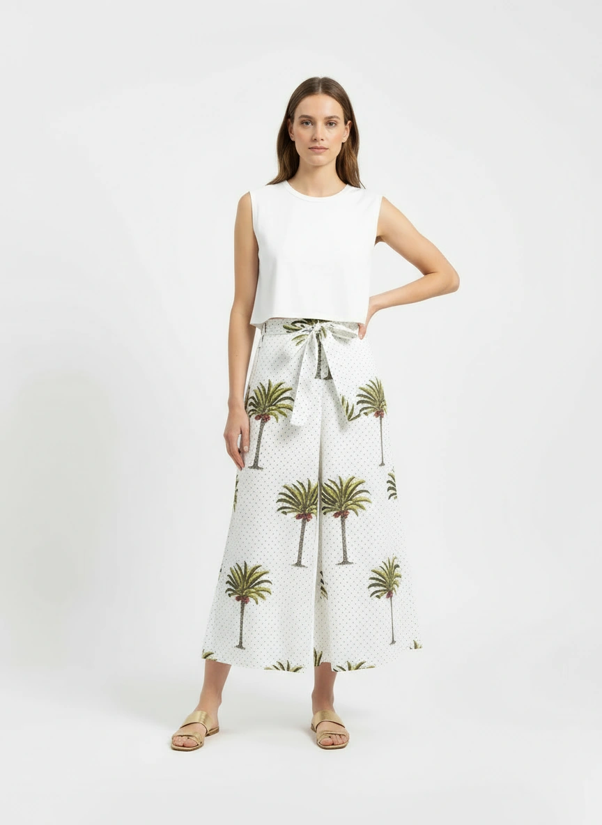 Resort Flow Pants | Green Palm