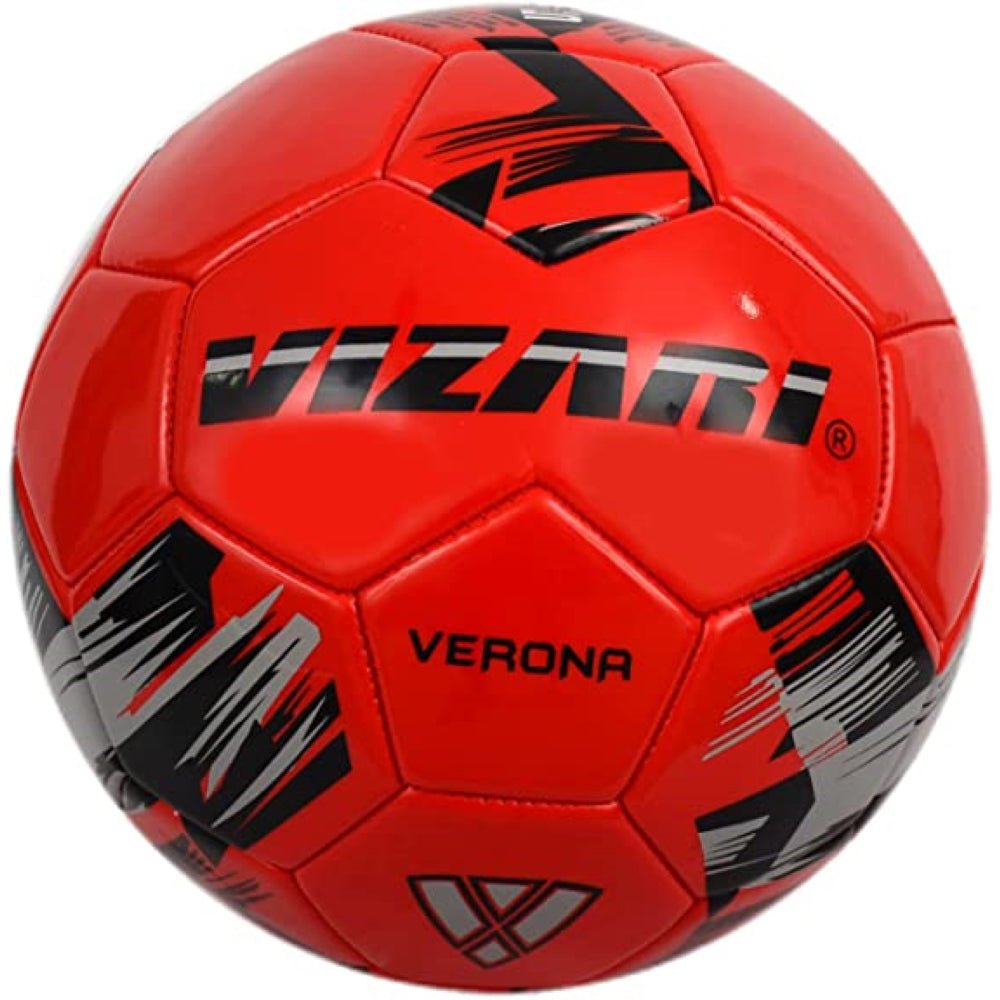 Vizari Verona Soccer Ball – Red/Black/Silver