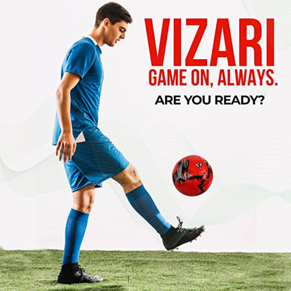 Vizari Verona Soccer Ball – Red/Black/Silver