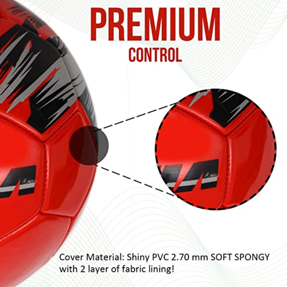 Vizari Verona Soccer Ball – Red/Black/Silver