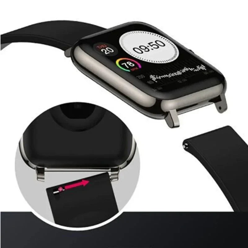 Motorola Moto Watch Bands Silicone Replacement Strap with Metal Buckle