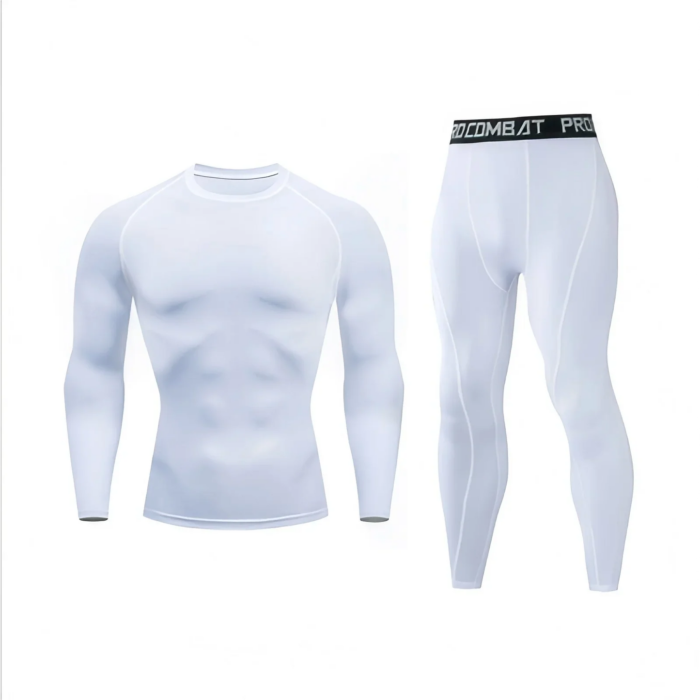 2-piece men's warm corset Ski warm suit jacket and trousers fitness running yoga athletes sports pants