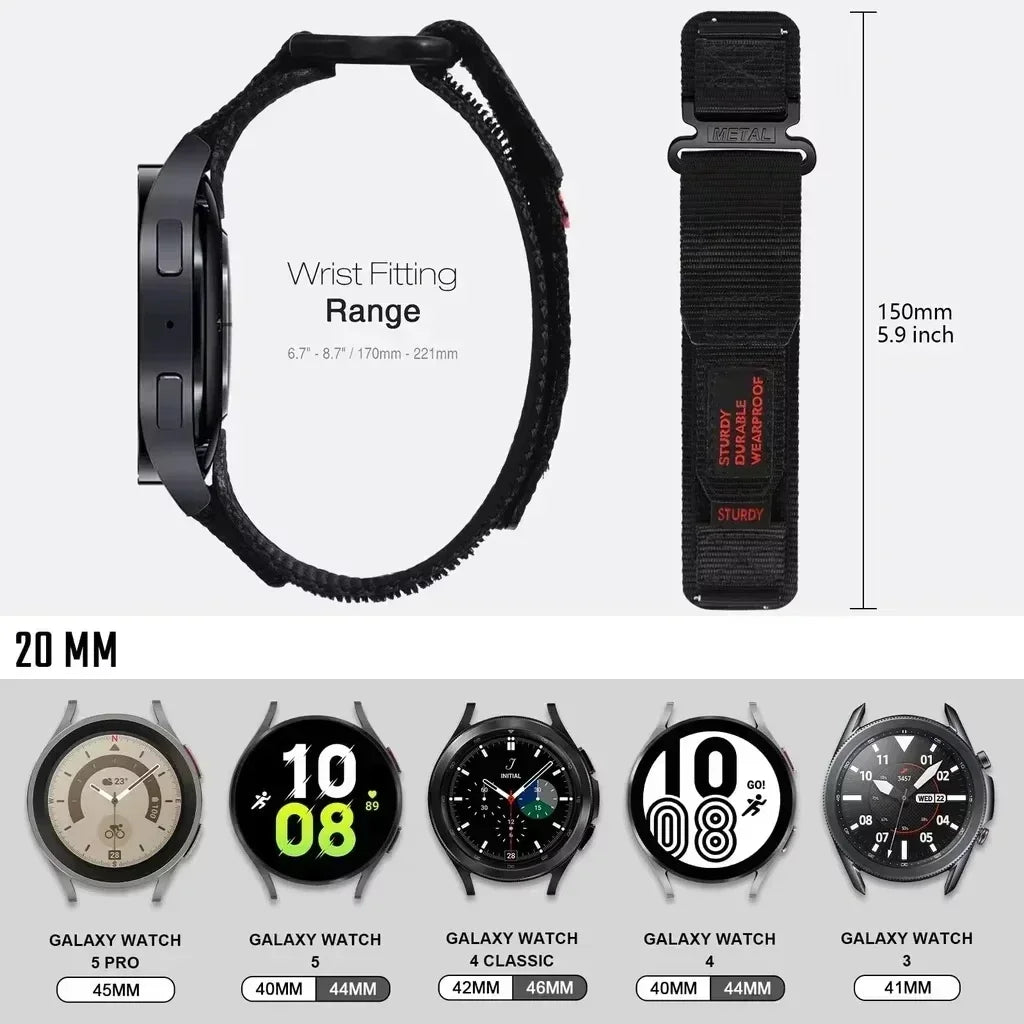 Motorola Moto Smartwatch Band - Quick Release Nylon Sport Strap Camouflage