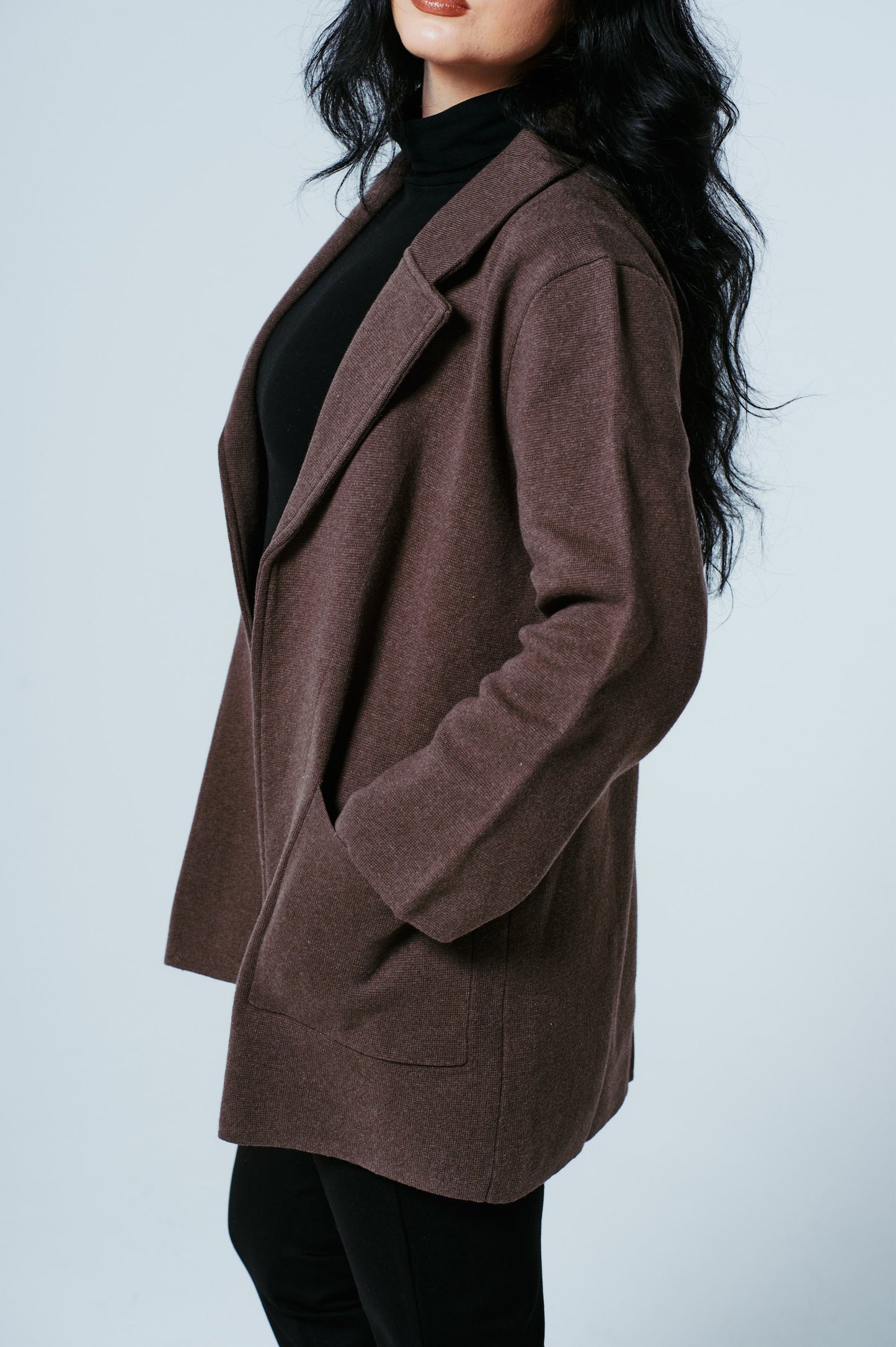 The Camille Organic Cotton Knit Blazer │ Petite