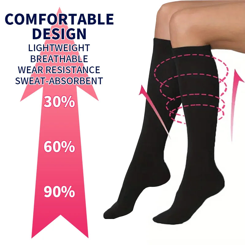 8 pairs compression socks for women and men-running, cycling, soccer, basketball sports