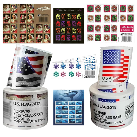 ÜSPS First-Class USA Forever Postage Stamps Mystery Bundle/Assortment