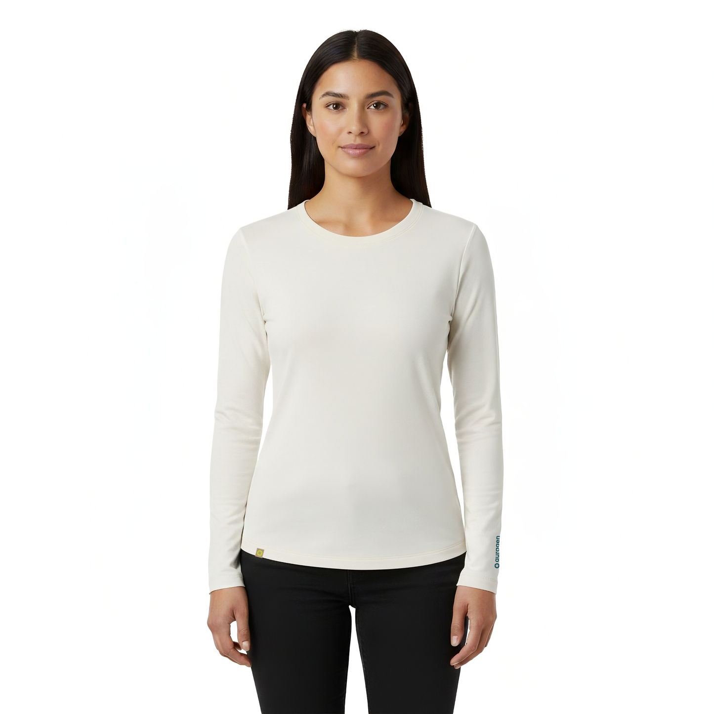 Drew White Long Sleeve Crew