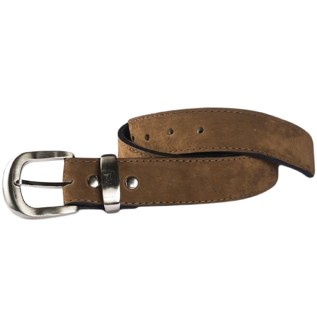 Caramel Brown Suede Leather Money Belt