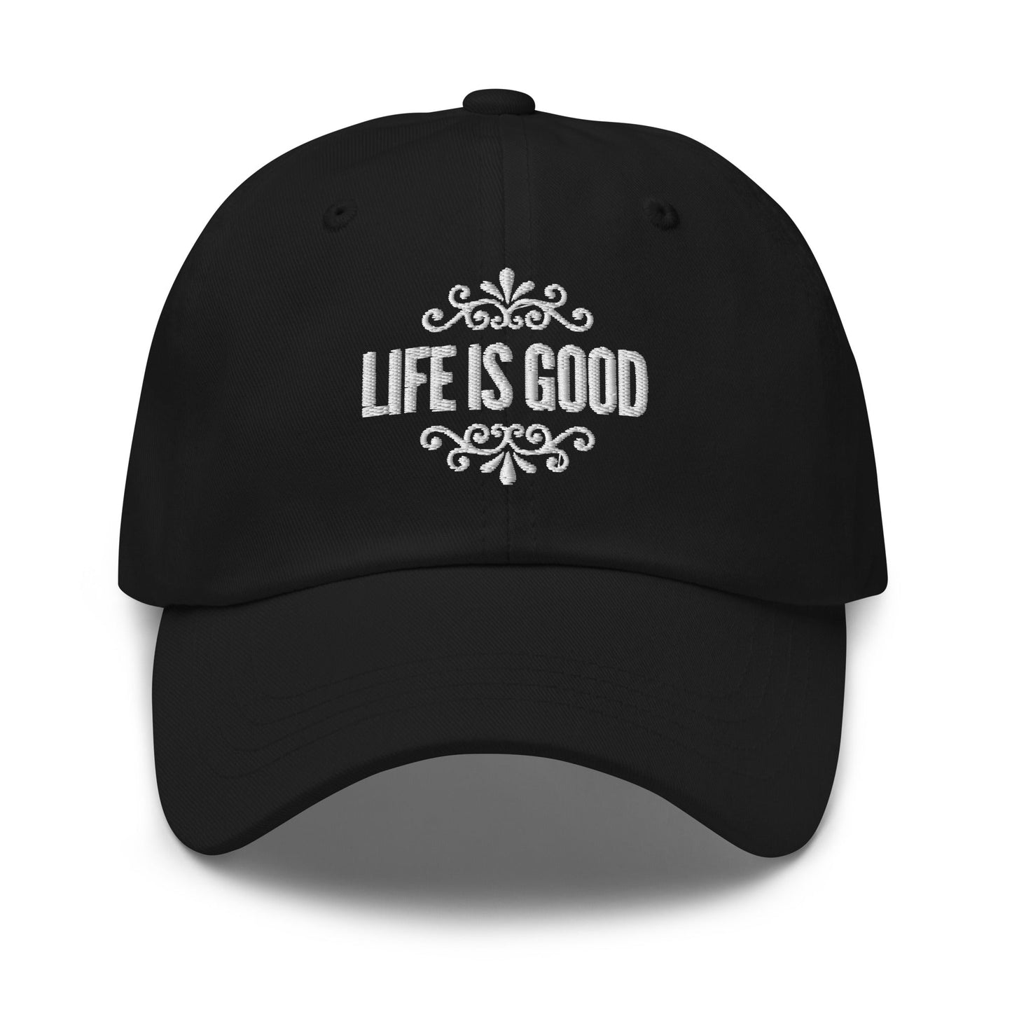Embroidered Adjustable Baseball Cap - Life is Good Inspirational Hat