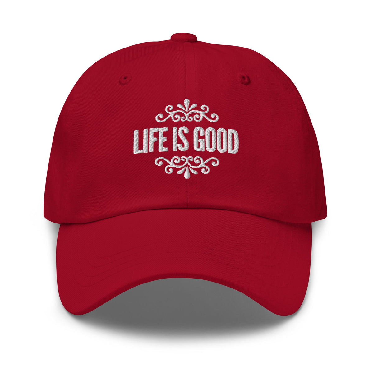 Embroidered Adjustable Baseball Cap - Life is Good Inspirational Hat