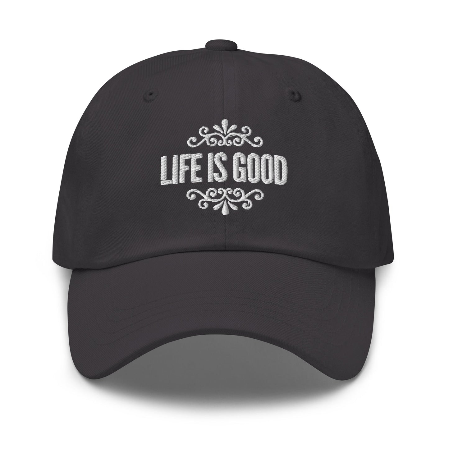 Embroidered Adjustable Baseball Cap - Life is Good Inspirational Hat