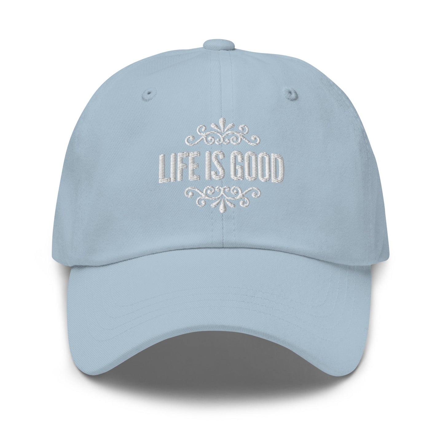 Embroidered Adjustable Baseball Cap - Life is Good Inspirational Hat