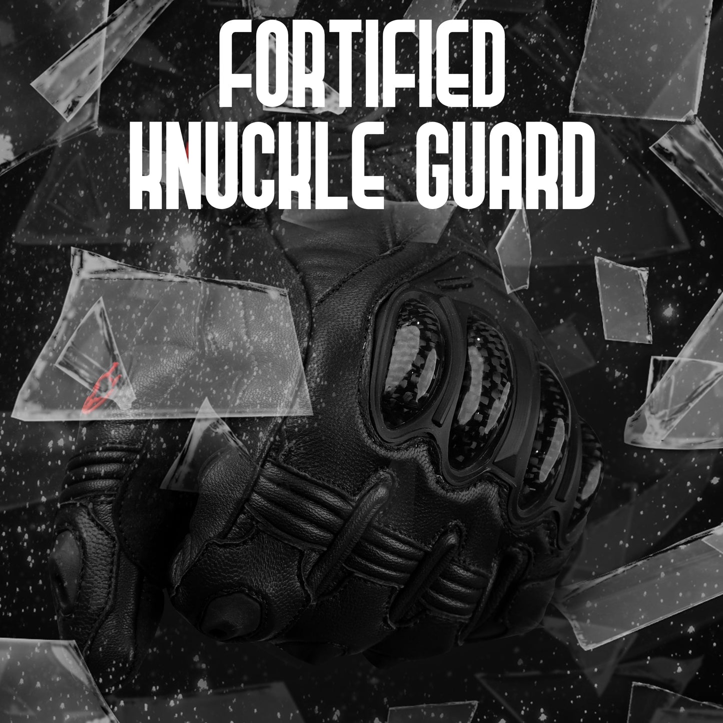 Gladiator Motorcycle Gloves | Genuine Leather | Reinforced Knuckle Protection