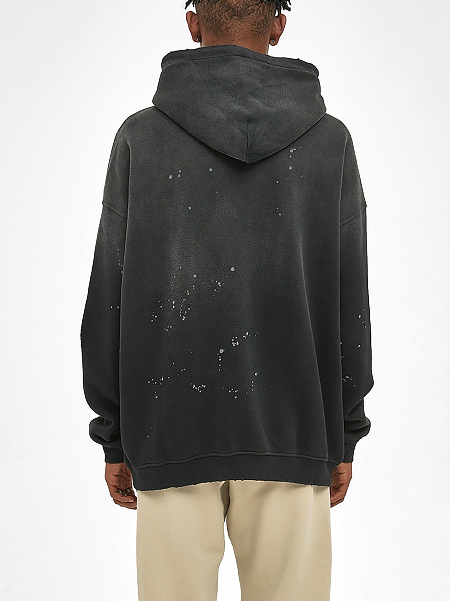 AmaruKhan Hebrews Vintage Washed Frayed Fleece Hoodie