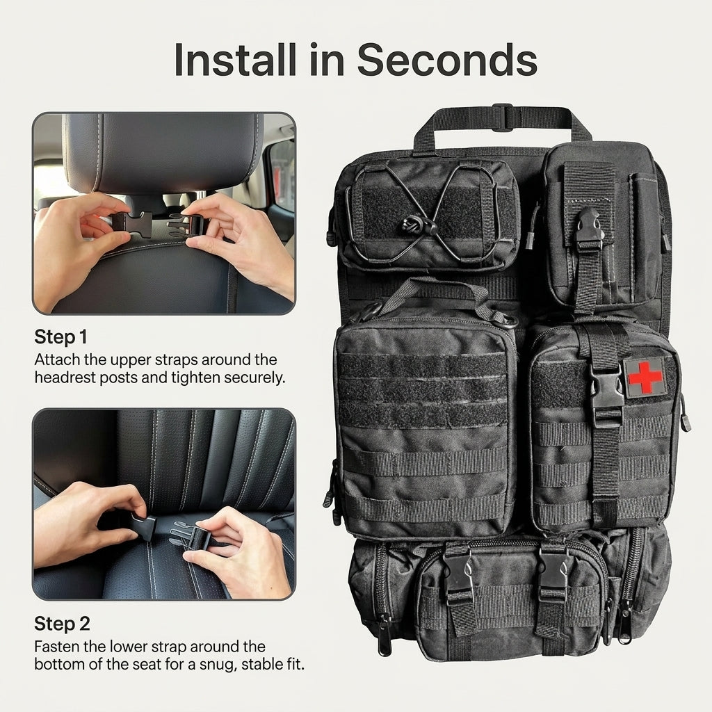 Tactical MOLLE Seat Organizer Set