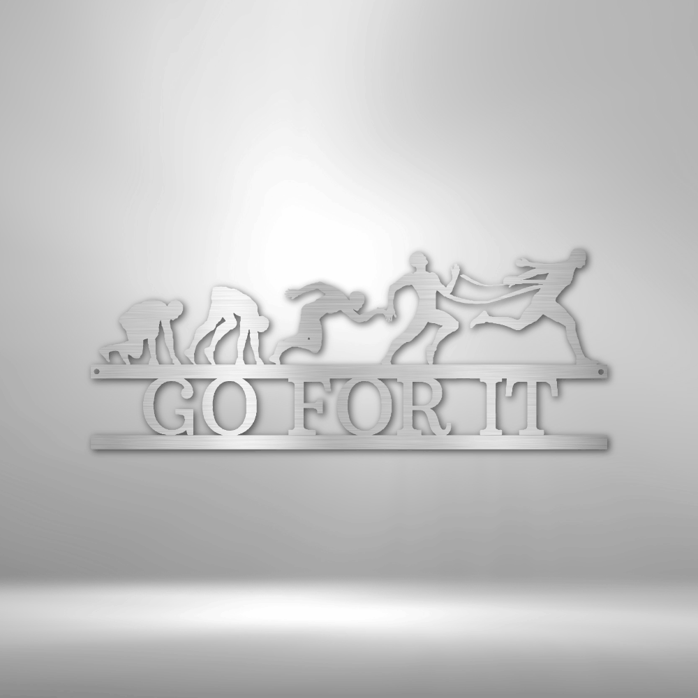 Custom Metal Wall Art - Personalized Running Sports Name Plaque