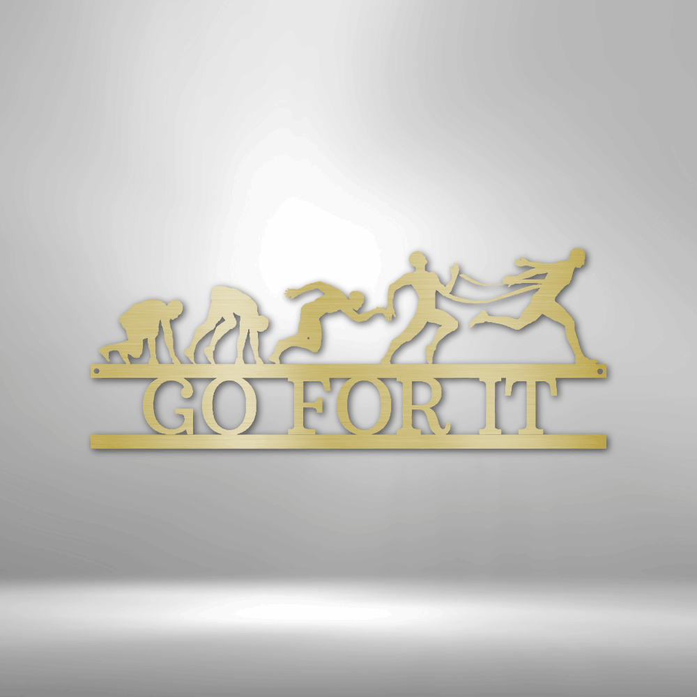 Custom Metal Wall Art - Personalized Running Sports Name Plaque