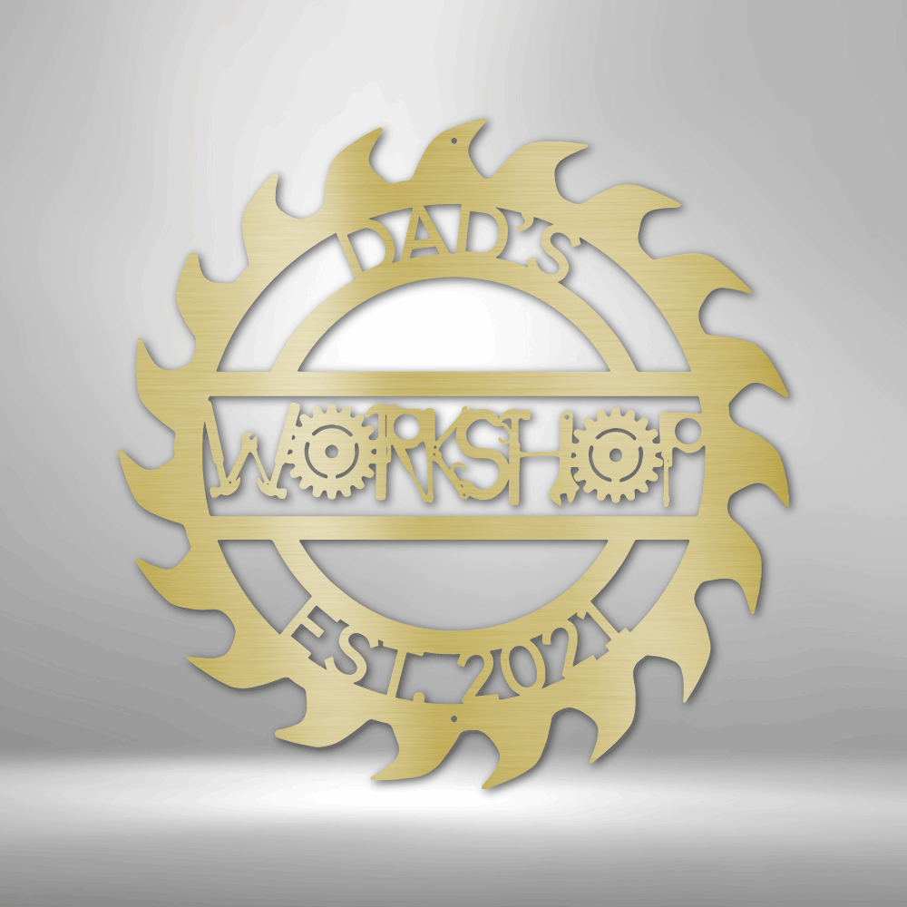 Custom Metal Wall Art - Personalized Workshop Sign