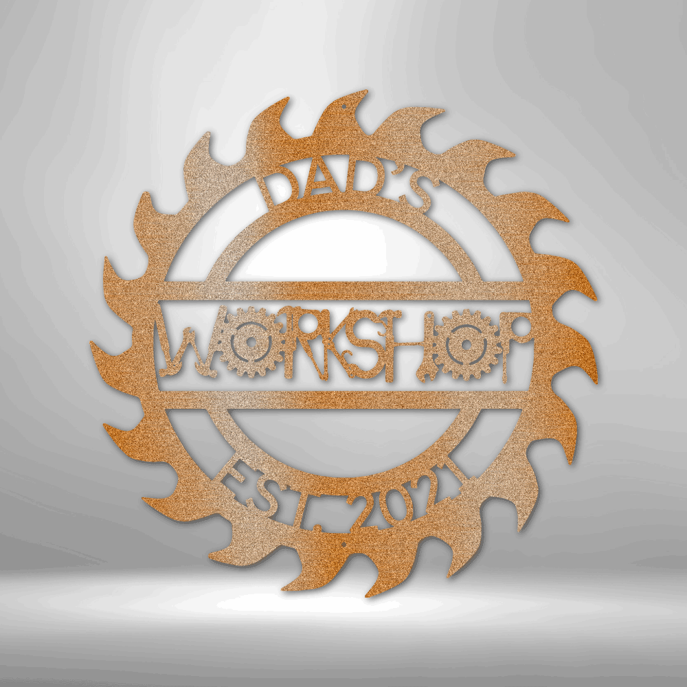 Custom Metal Wall Art - Personalized Workshop Sign