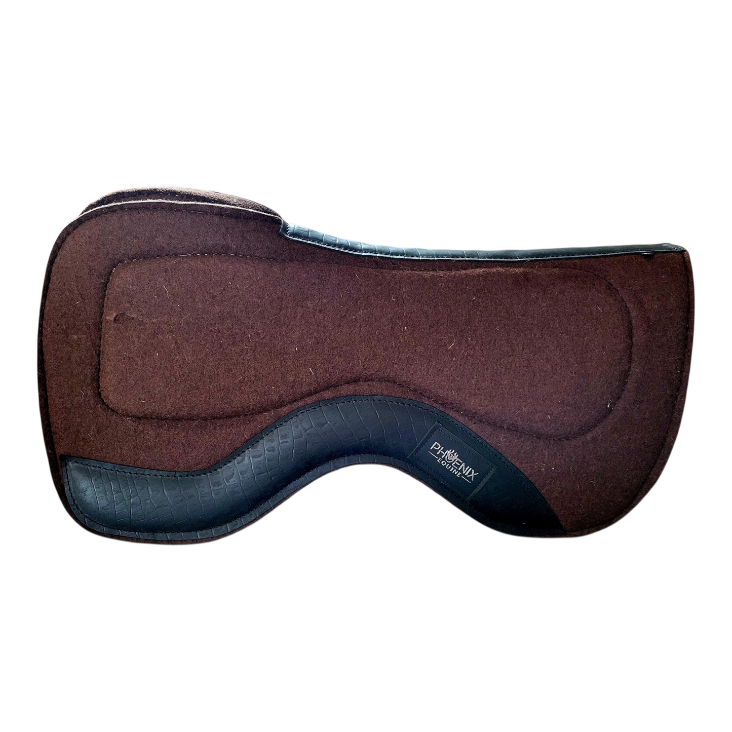 The Phoenix Contact Pad with Gel- Brown with black faux croc