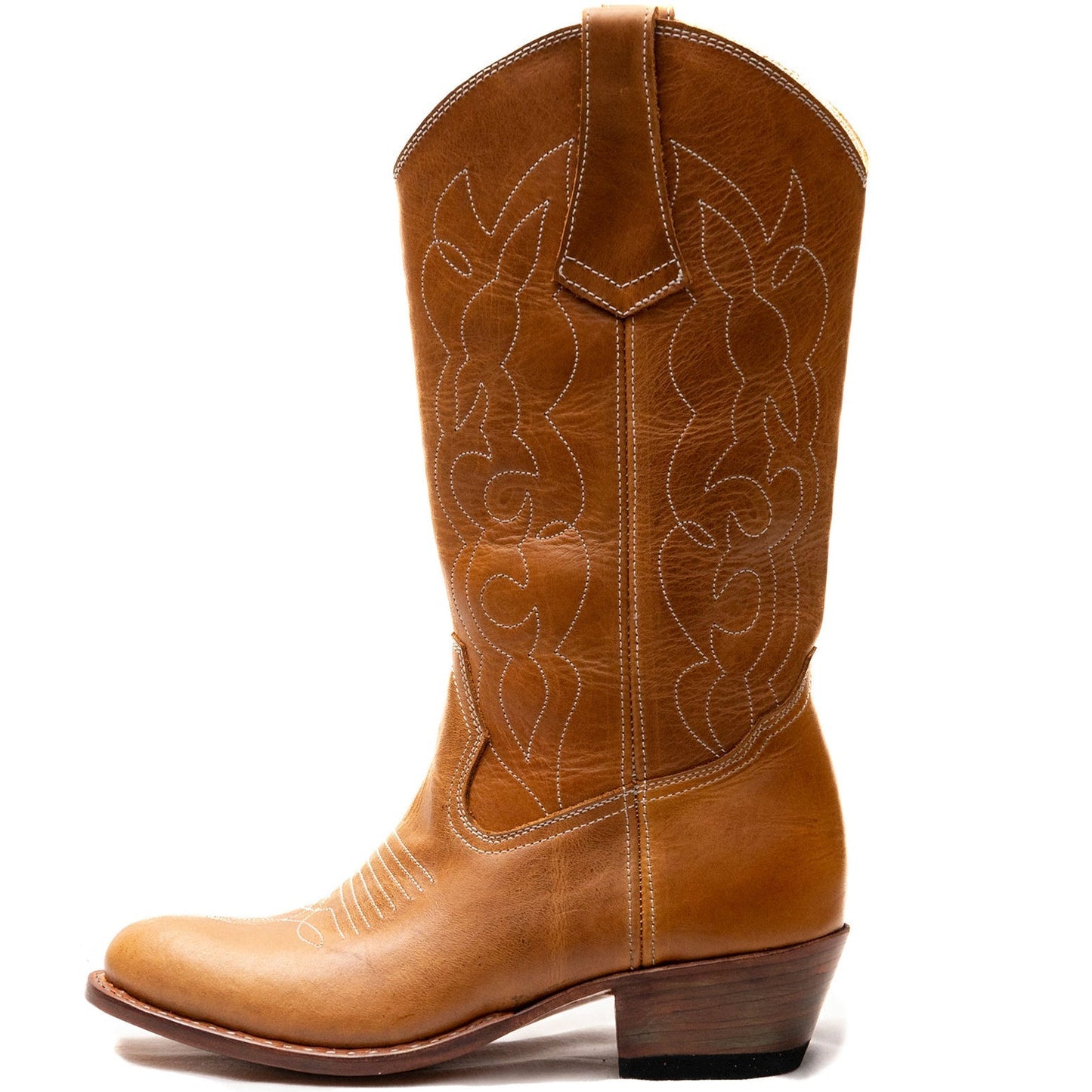 Round Toe Cowgirl Boots – Handmade Leather Western Boots