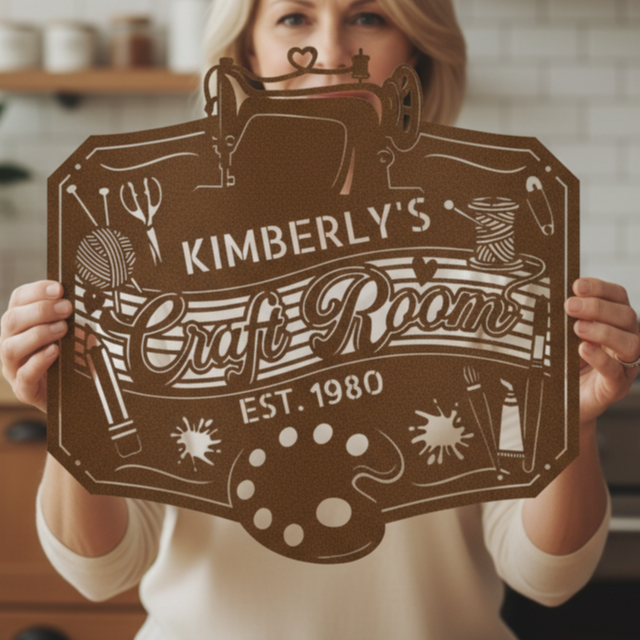 Custom Metal Wall Art - Personalized Craft Room Sign