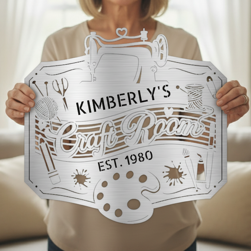 Custom Metal Wall Art - Personalized Craft Room Sign