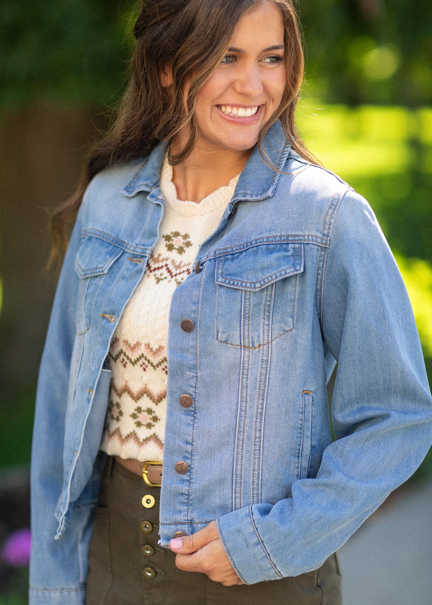 Shea Medium Wash Lightweight Denim Jacket
