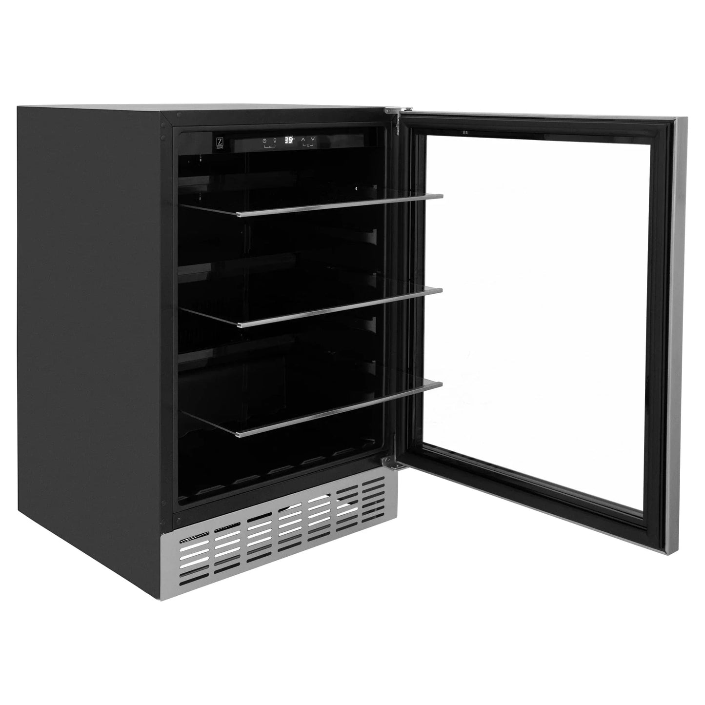 ZLINE 24" Monument 154 Can Beverage Fridge in Stainless Steel RBV-US-24